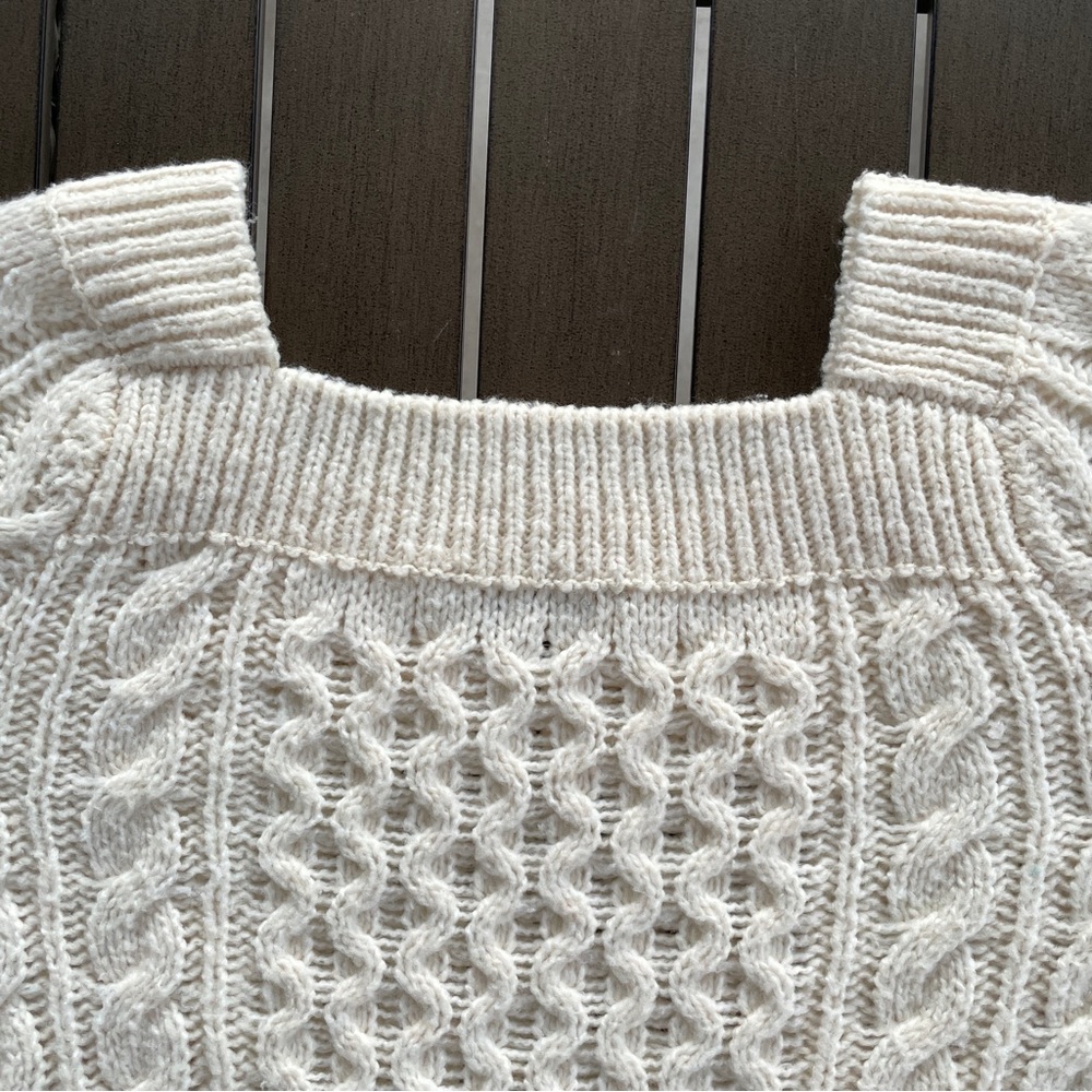 MISS SELFRIDGE CROPPED SQUARE NECK CABLE KNIT SWEATER!! - Picture 9 of 14